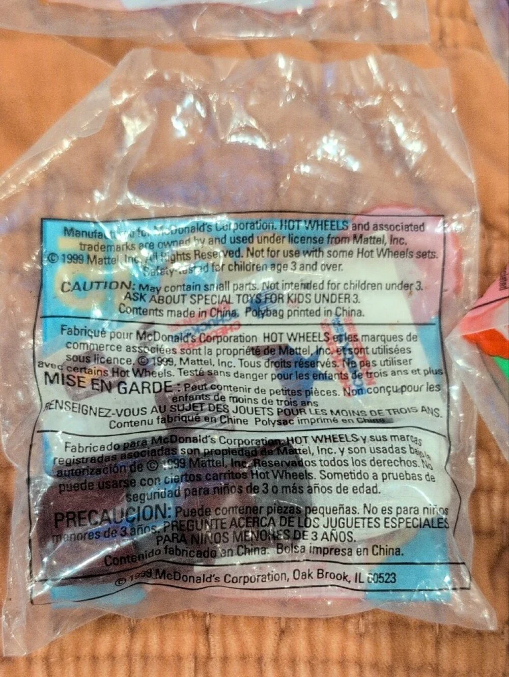 Vintage 1999 McDonald's Hot Wheels Happy Meal Toy Lot - 7 Cars SEALED New